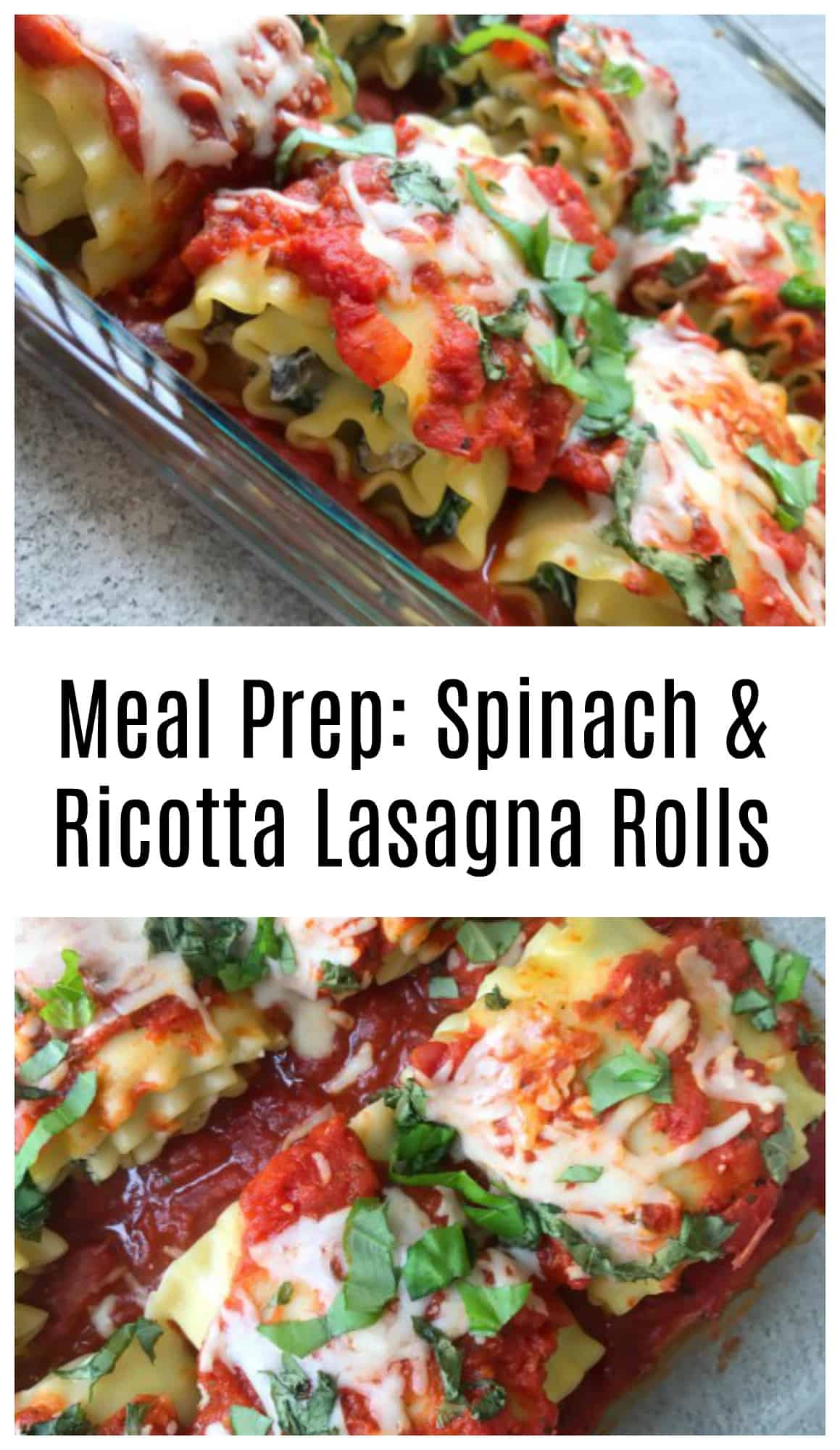 Healthy spinach and ricotta lasagna rolls