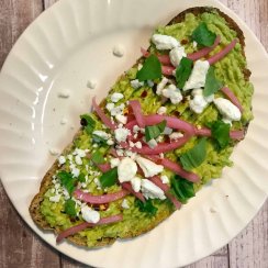 Avocado Toast With Pickled Red Onions