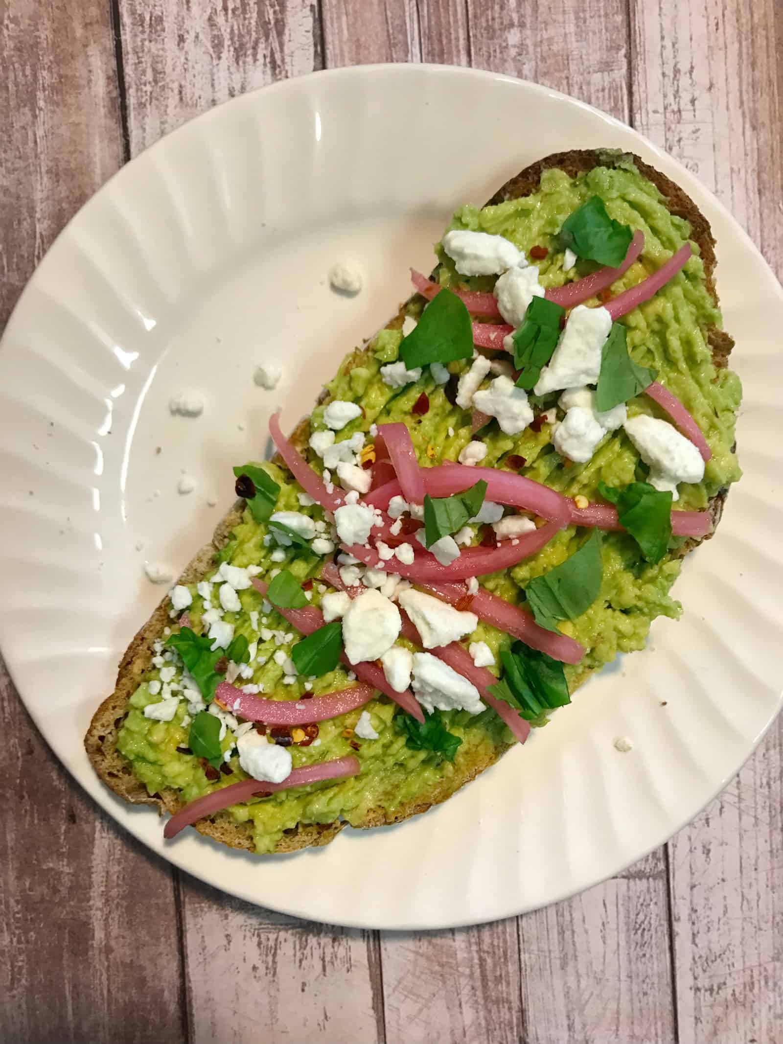 Avocado Toast With Pickled Red Onions