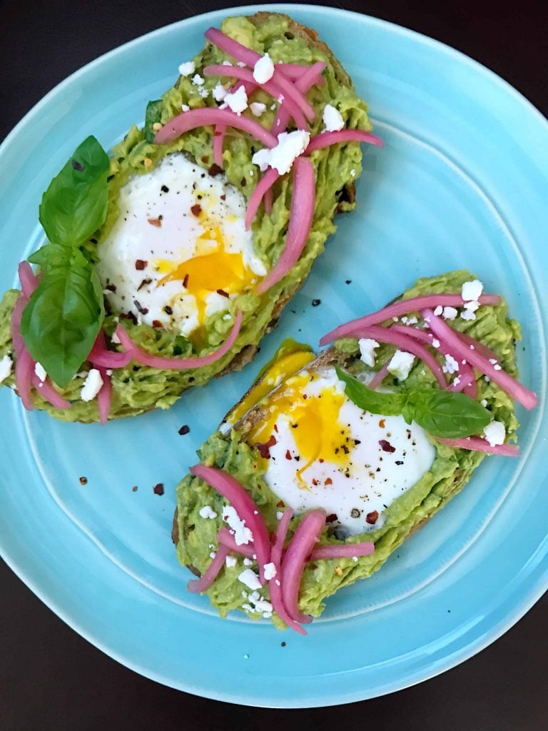 Egg in hole avocado toast