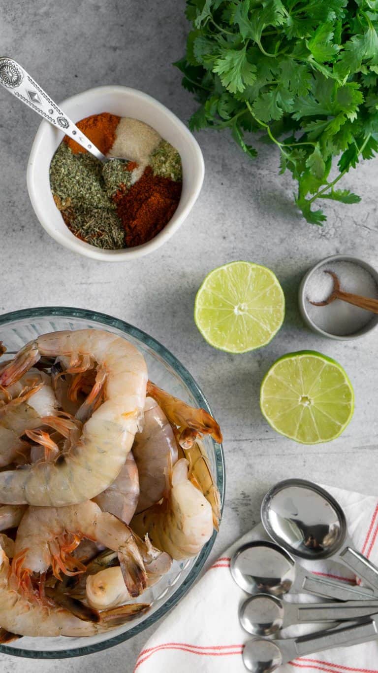 ingredients to make blackened shrimp