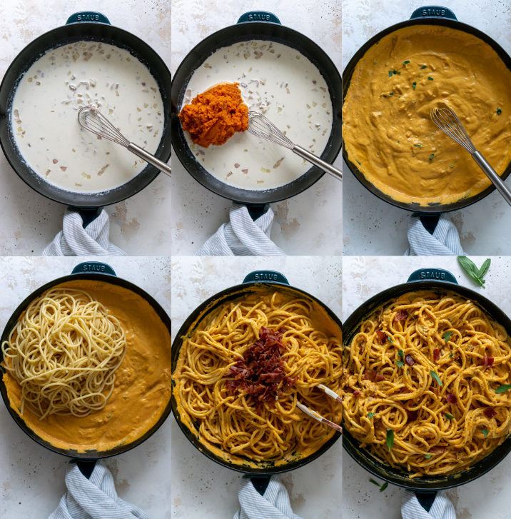 steps for making pumpkin pasta