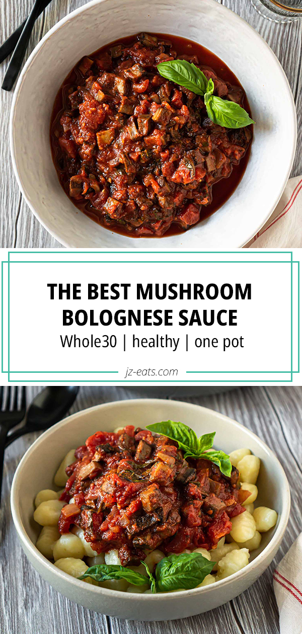 mushroom bolognese sauce pinterest long pin