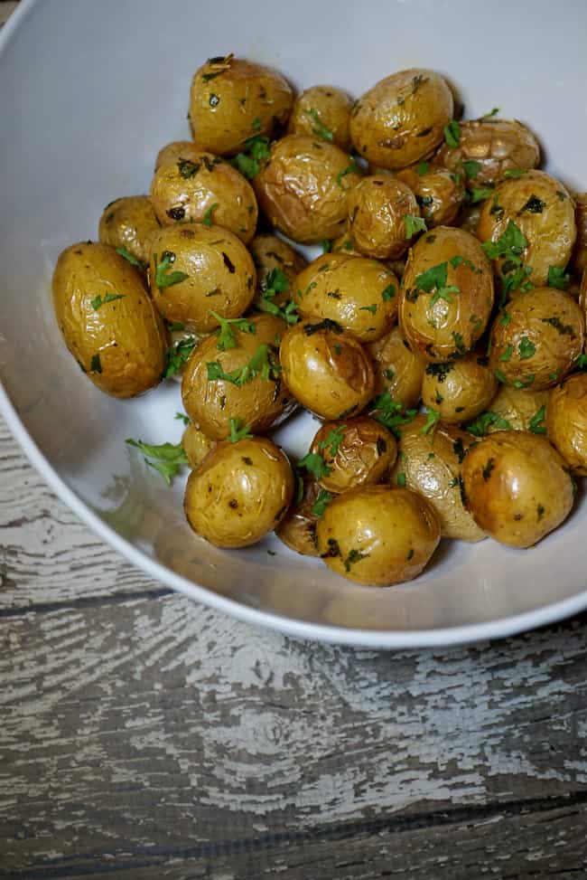 Whole30 Recipes Slow Roasted Mini Potatoes JZ Eats