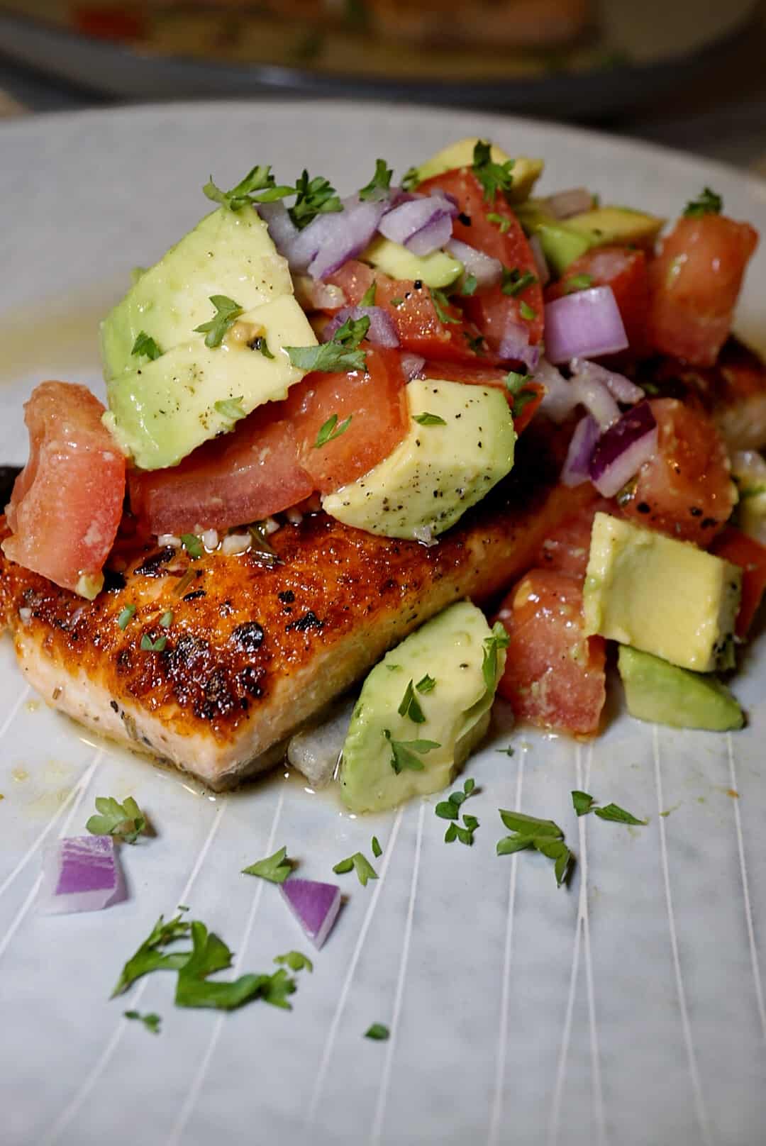 Whole30 Recipes Pan Seared Salmon With Avocado Salsa