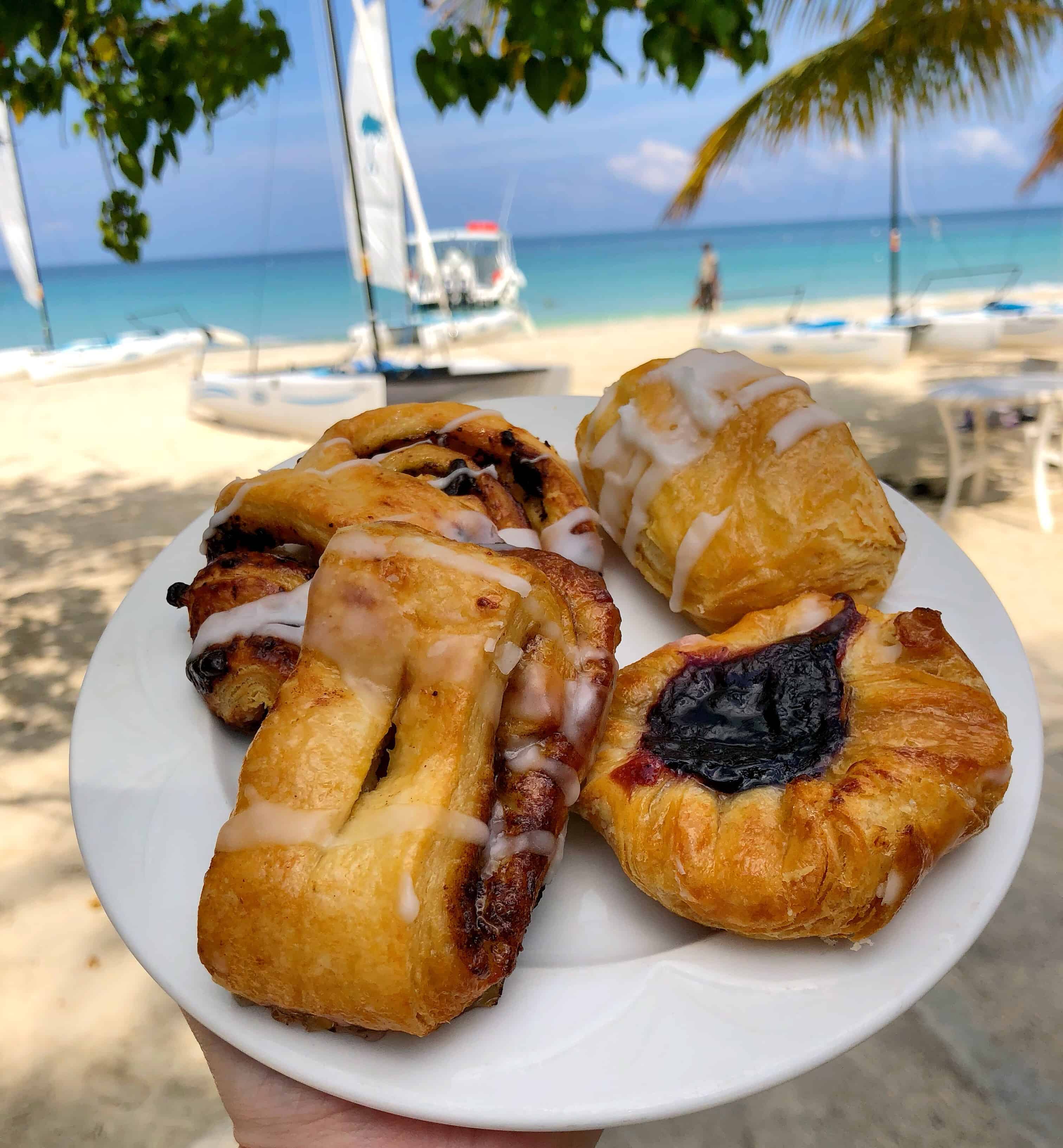 Fresh pastries at Couples Swept Away in Negril, Jamaica