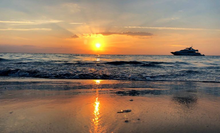 Sunset on the 7 Mile Beach in Negril, Jamaica