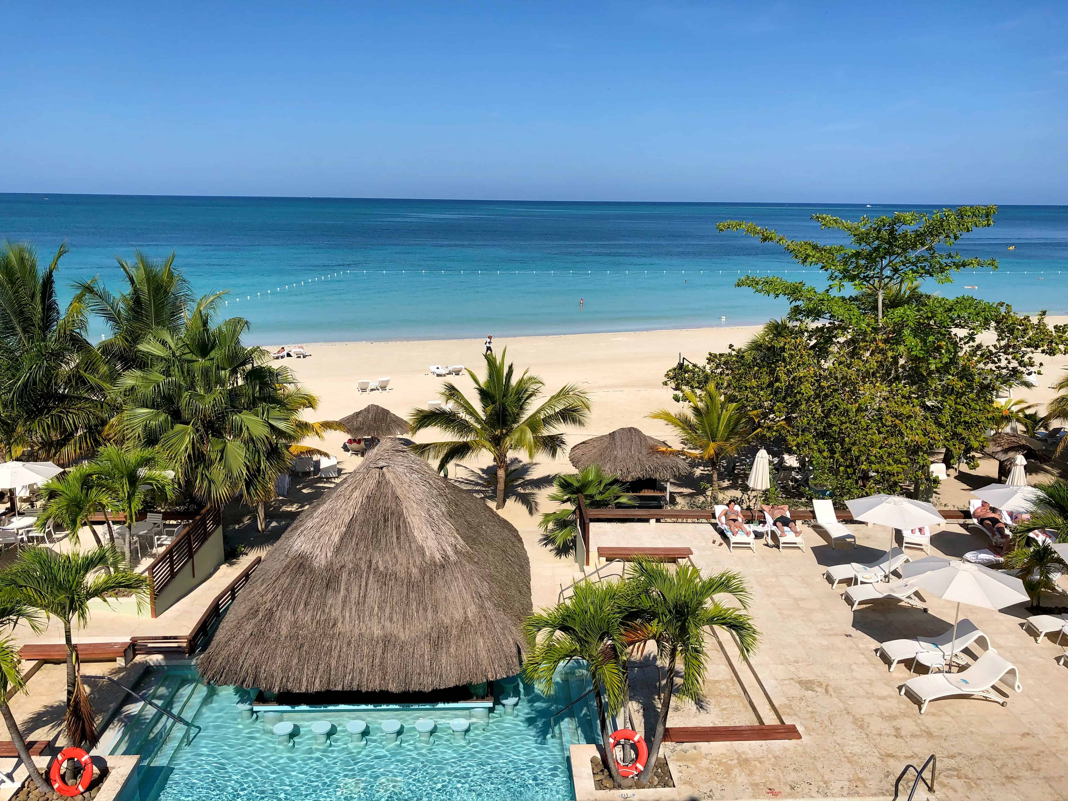 View from the Great House Ocean Suite at Couples Swept Away in Negril, Jamaica