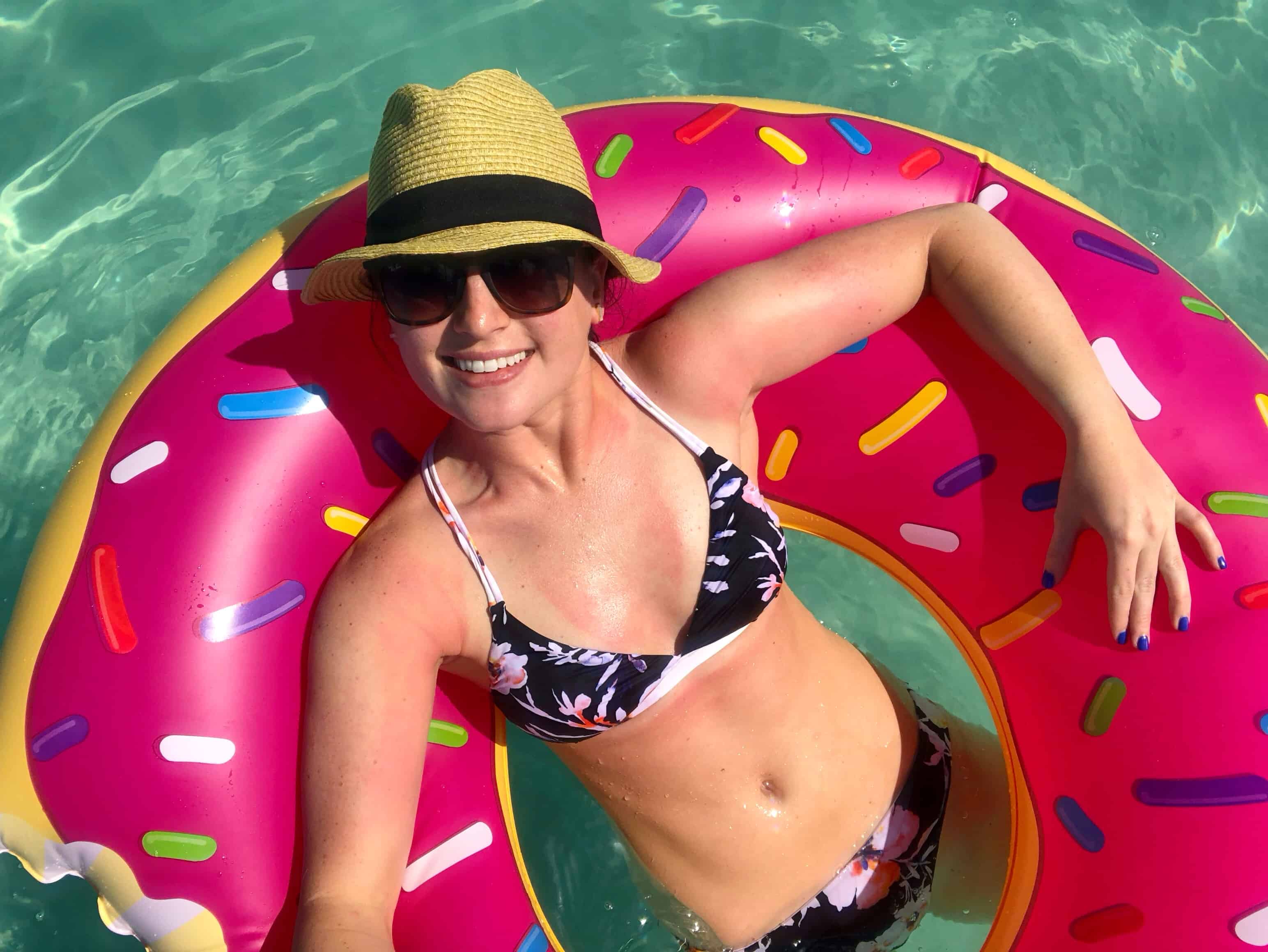 Floating in the ocean on the 7 Mile Beach in Negril, Jamaica