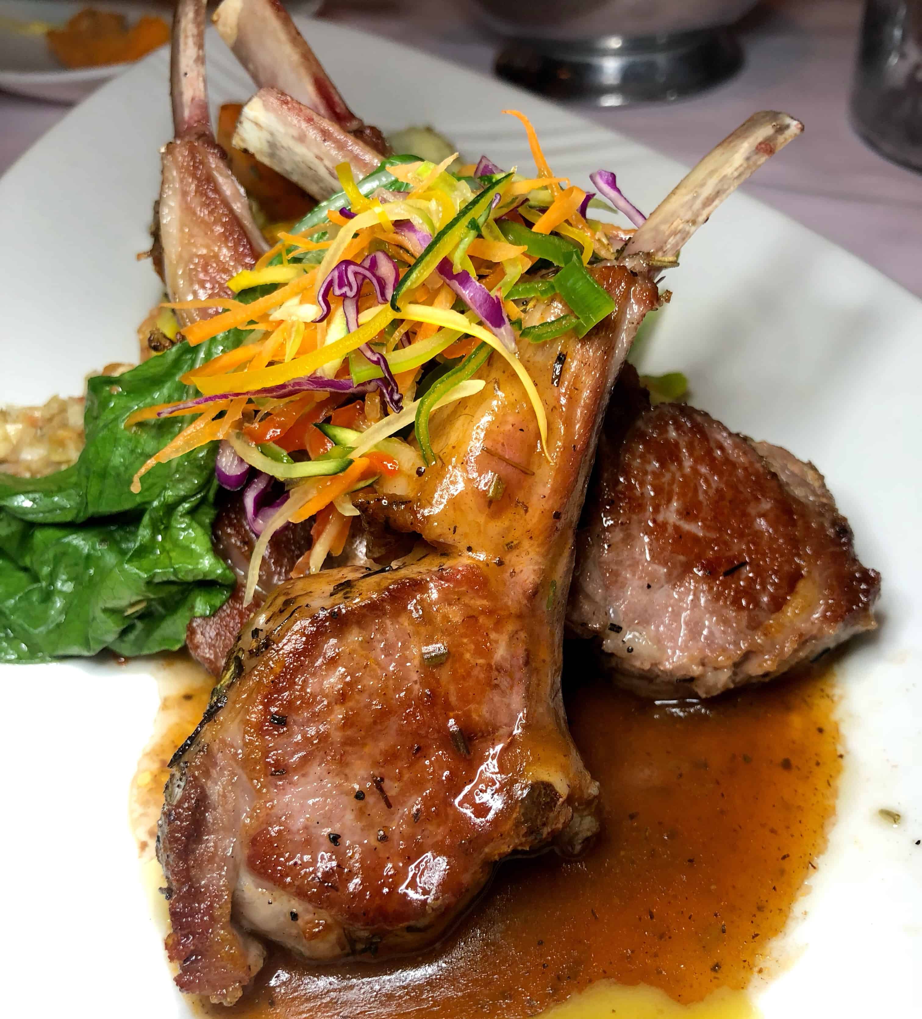 Lamb Chops at Couples Swept Away in Negril, Jamaica
