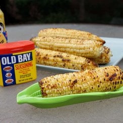 Grilled corn with old bay and natty boh