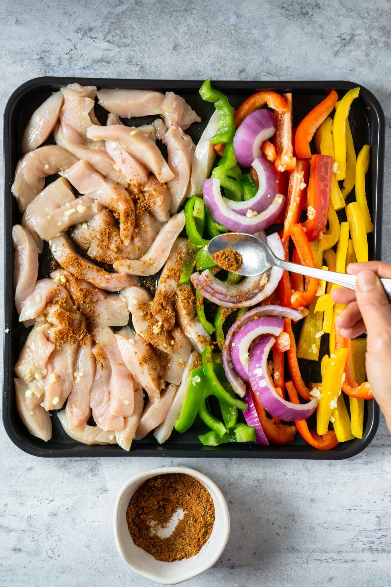 Whole30 Sheet Pan Chicken Fajitas in Lettuce Wraps JZ Eats