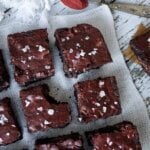 Overhead shot of brownies