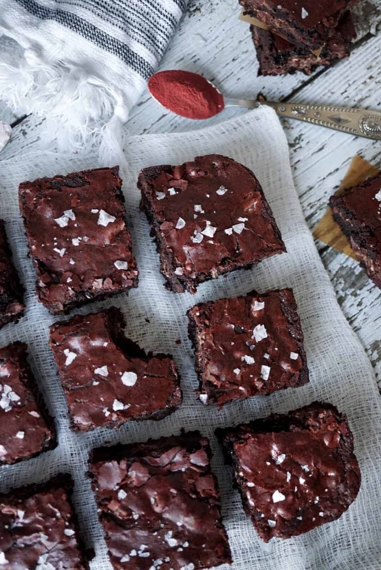 Overhead shot of brownies