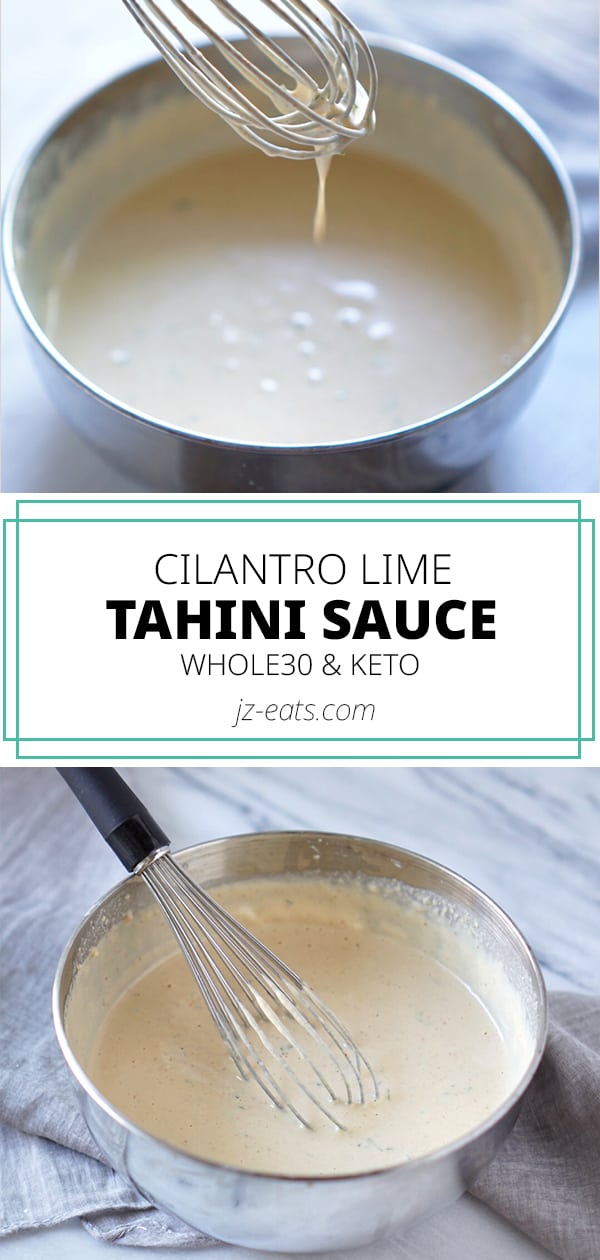 Cilantro Lime Tahini Sauce Long Pinterest Pin
