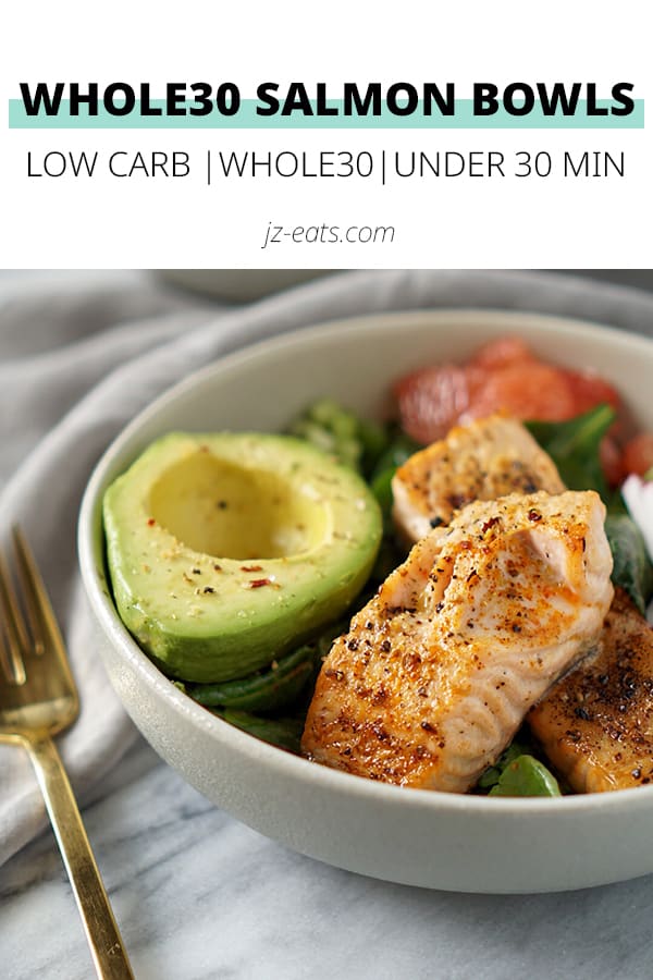 Whole30 salmon bowls short pin