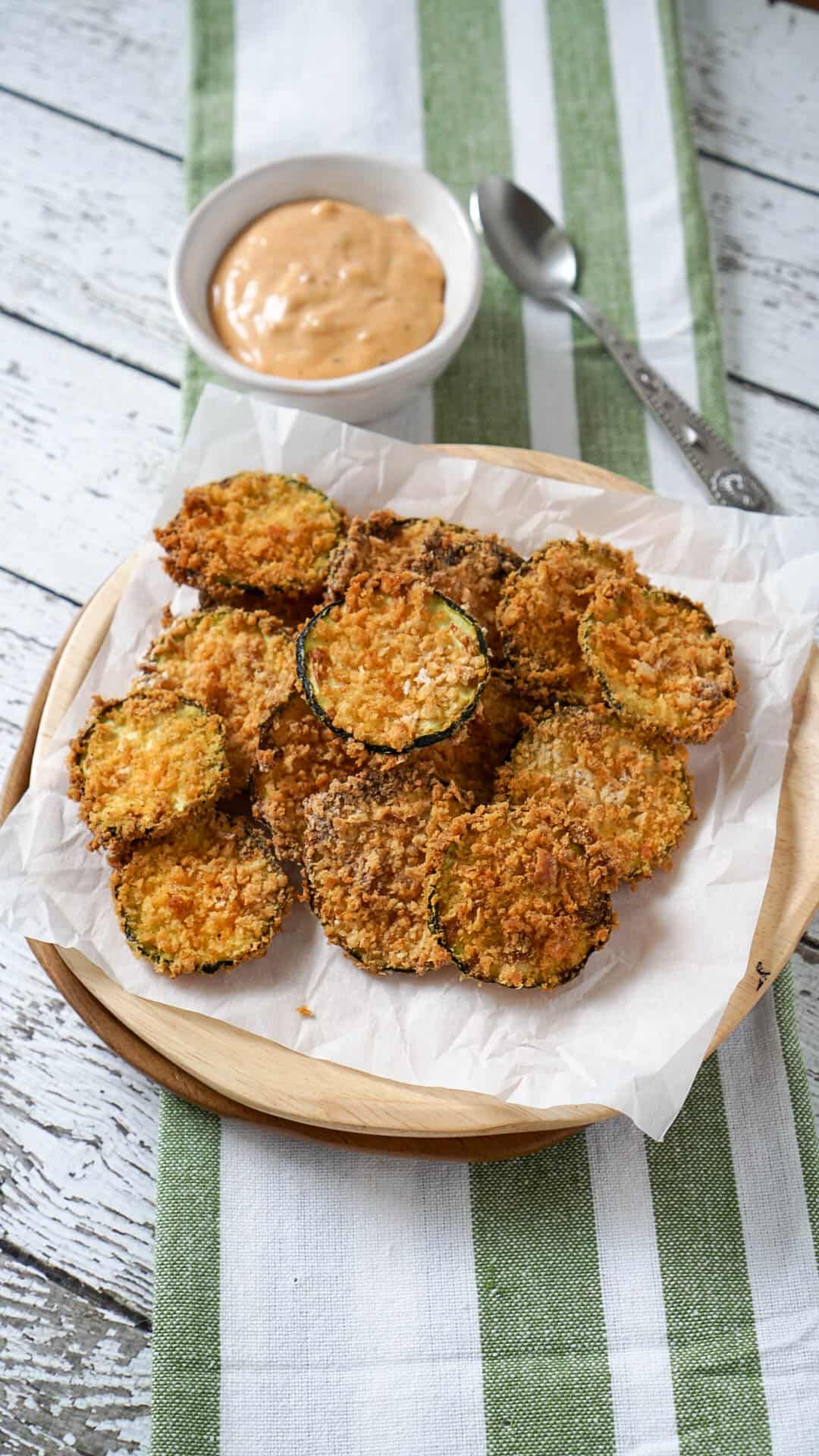 Air Fryer Zucchini Chips - JZ Eats