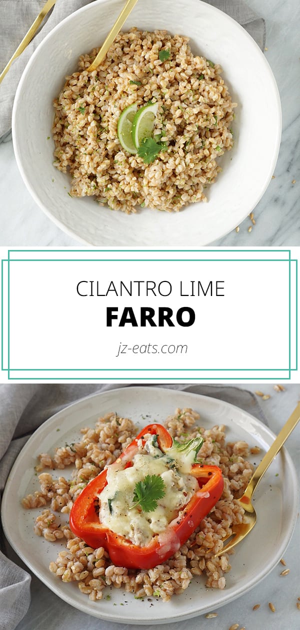 Cilantro lime farro pinterest long pin