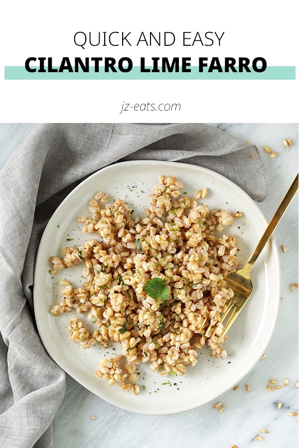 Cilantro Lime Farro pinterest pin