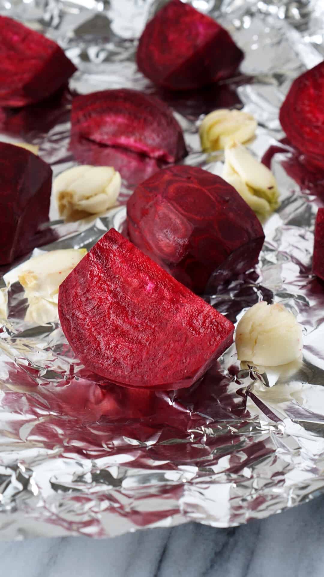 Roasted beets and garlic