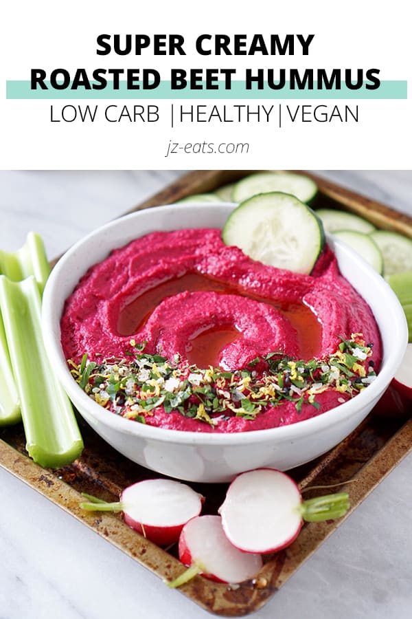 Roasted beet hummus pinterest short pin