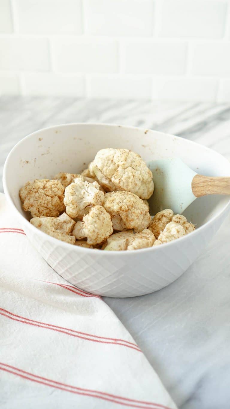 cauliflower in a white bowl