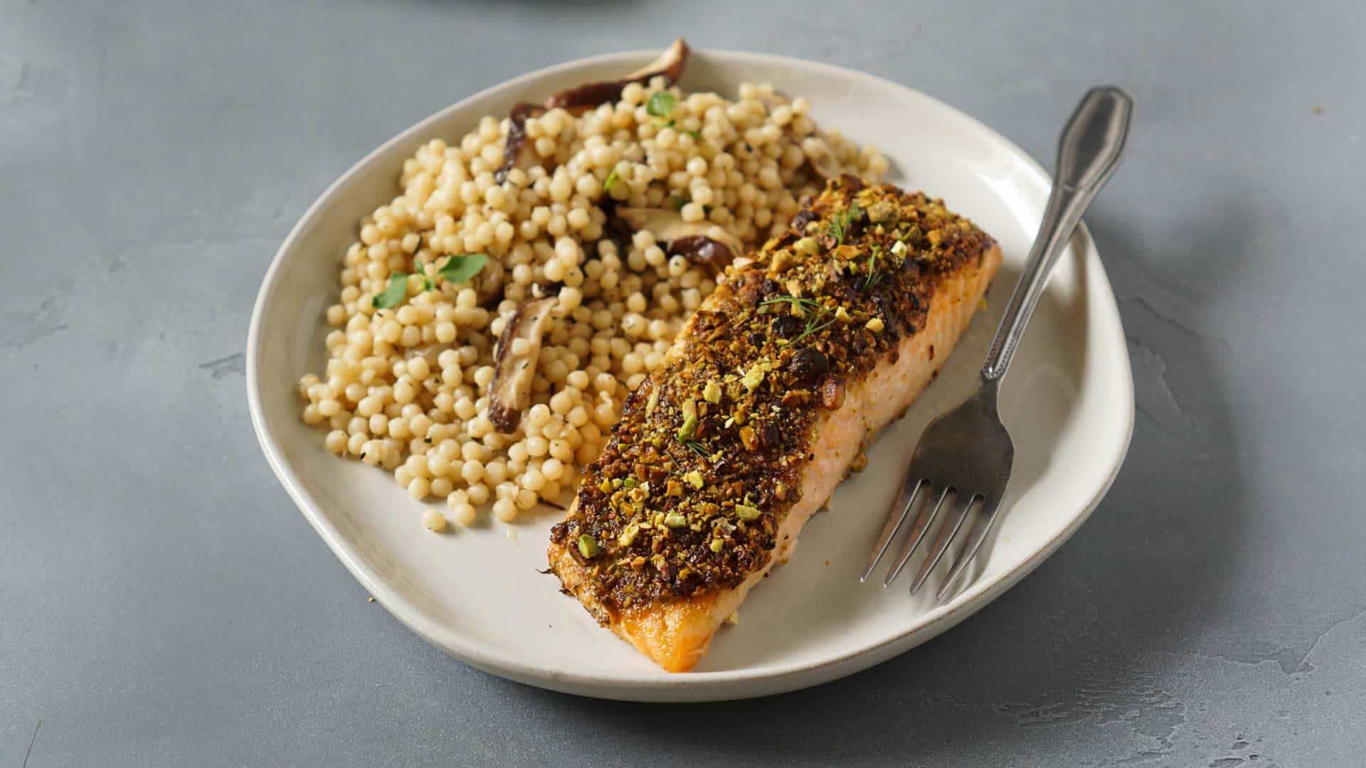 6 Minute Pistachio Crusted Air Fryer Salmon Recipe - JZ Eats