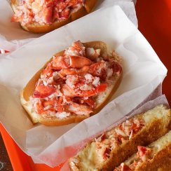 2 lobster rolls and a lobster grilled cheese