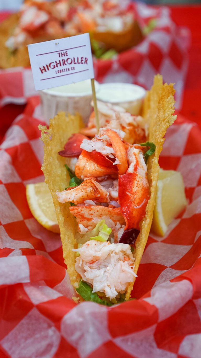 lobster taco from the high roller