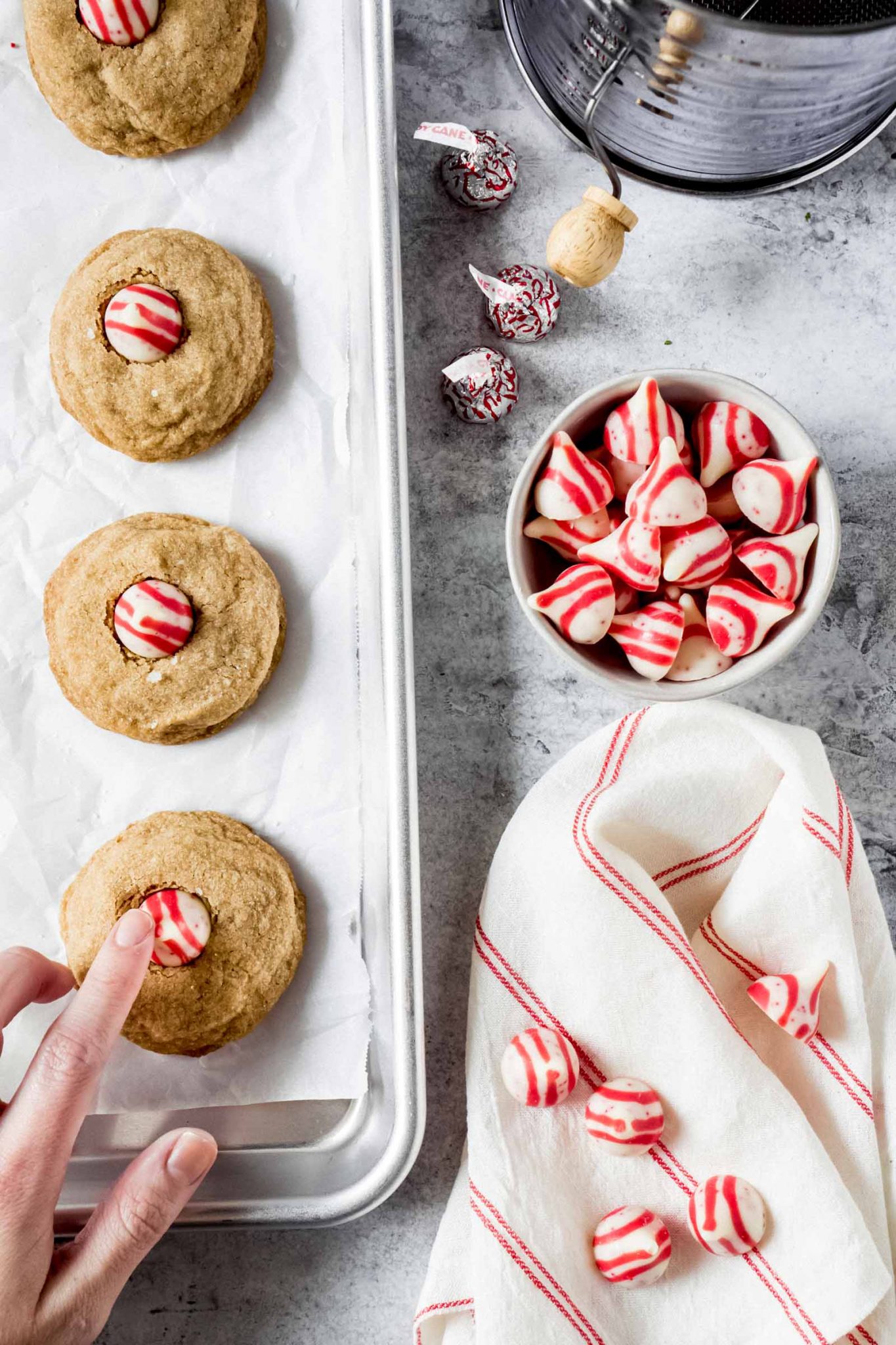 Candy Cane Hershey Kiss Cookies: The Best Holiday Cookies! - JZ Eats