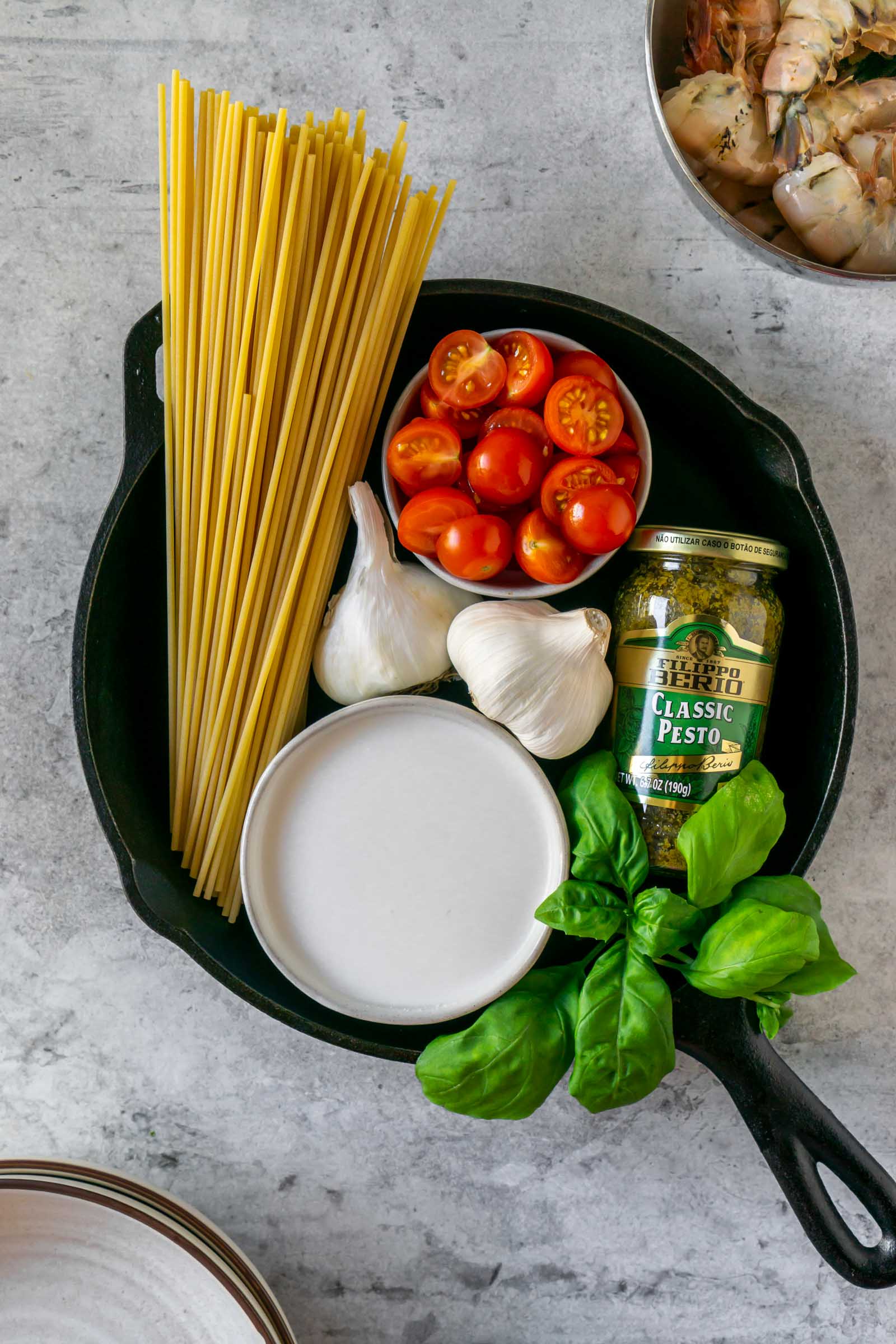 Creamy Basil Pesto Shrimp Pasta (ready in 30 minutes!) - JZ Eats