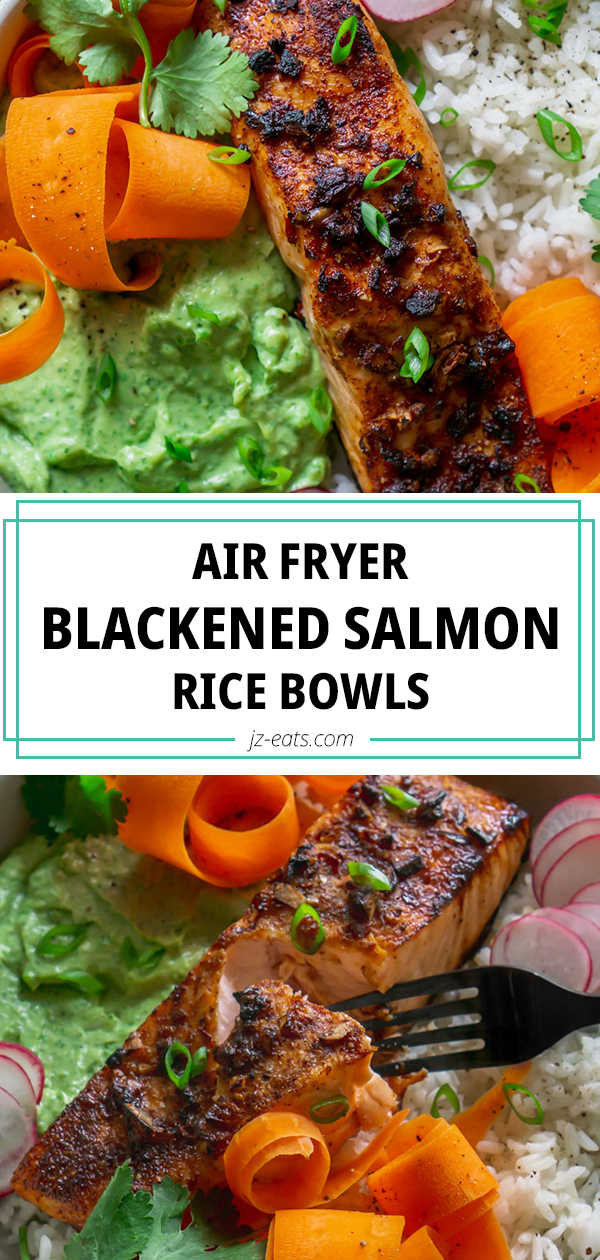 blackened salmon rice bowls pinterest long pin
