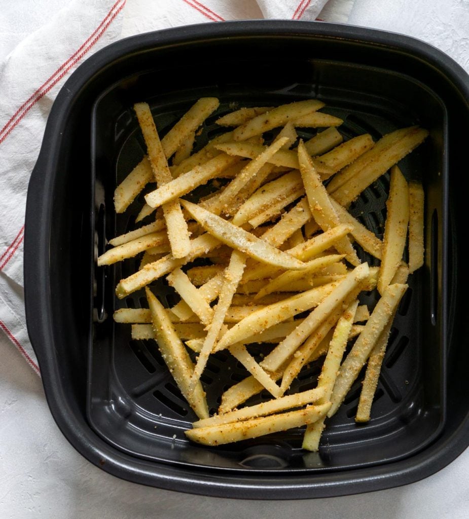 fries in the air fryer basket