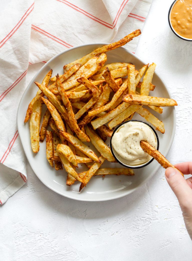 Air Fryer Garlic Parmesan Fries JZ Eats