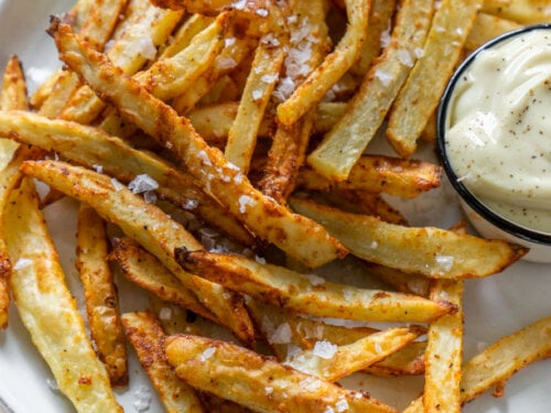 Air Fryer Garlic Parmesan Fries Jz Eats