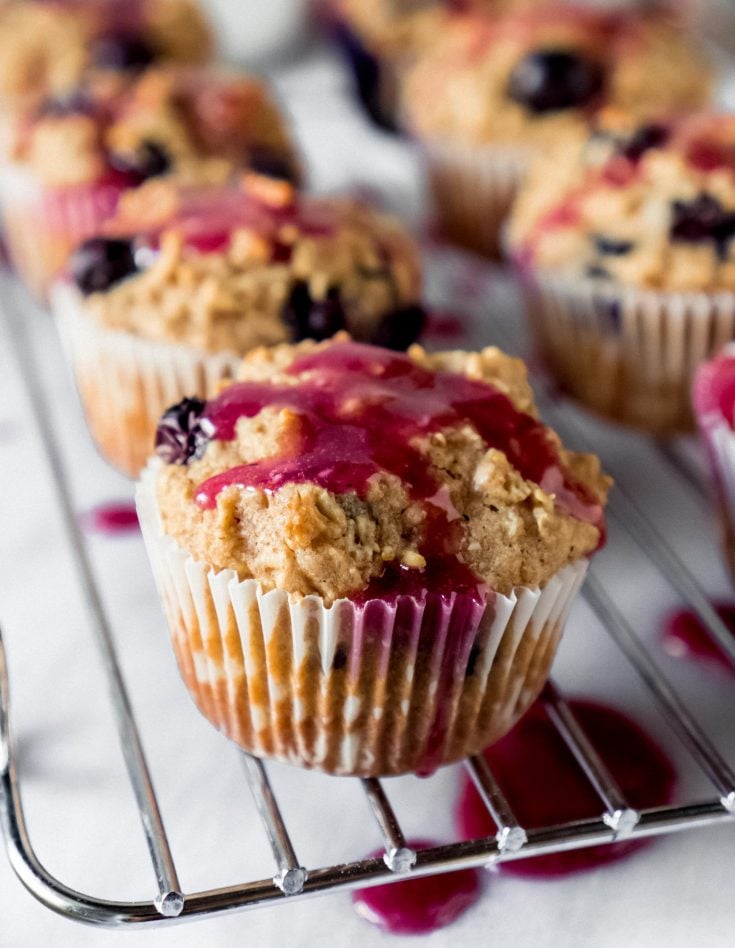 Blueberry Muffin Recipe with Oatmeal - JZ Eats