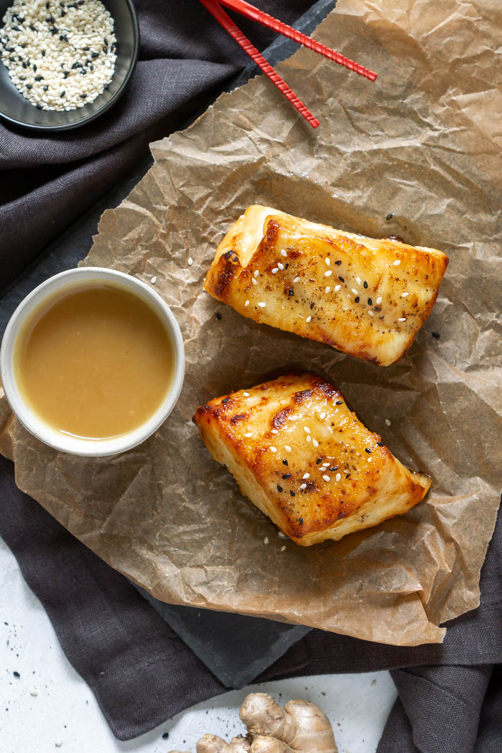 Air Fryer Miso Glazed Chilean Sea Bass - Shockingly Easy! - JZ Eats