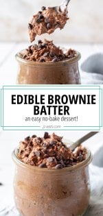 Edible Brownie Batter Cookie Dough - JZ Eats