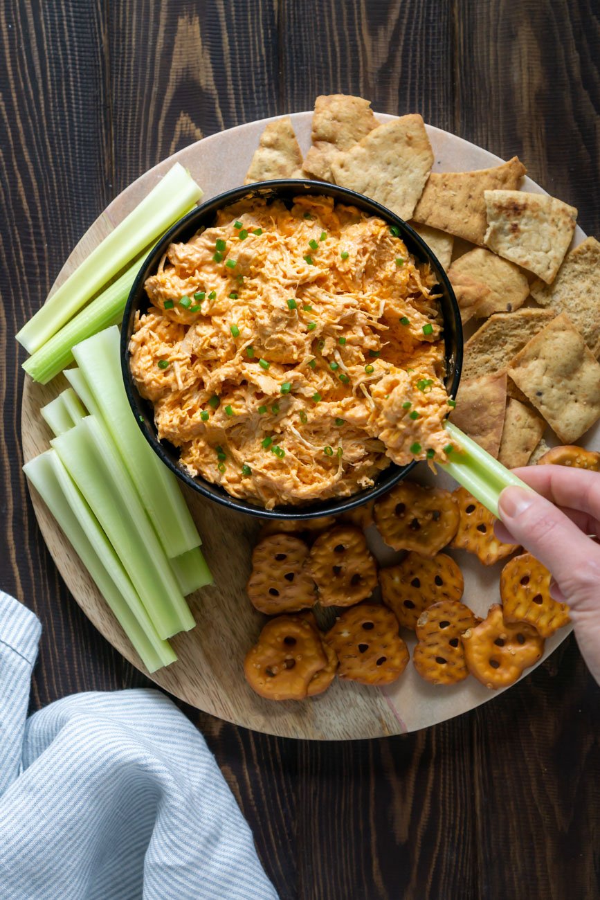 Slow Cooker Buffalo Chicken Dip Recipe - JZ Eats