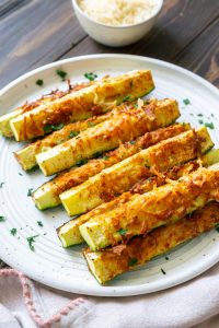 Parmesan Zucchini (Air Fryer Recipe) - JZ Eats