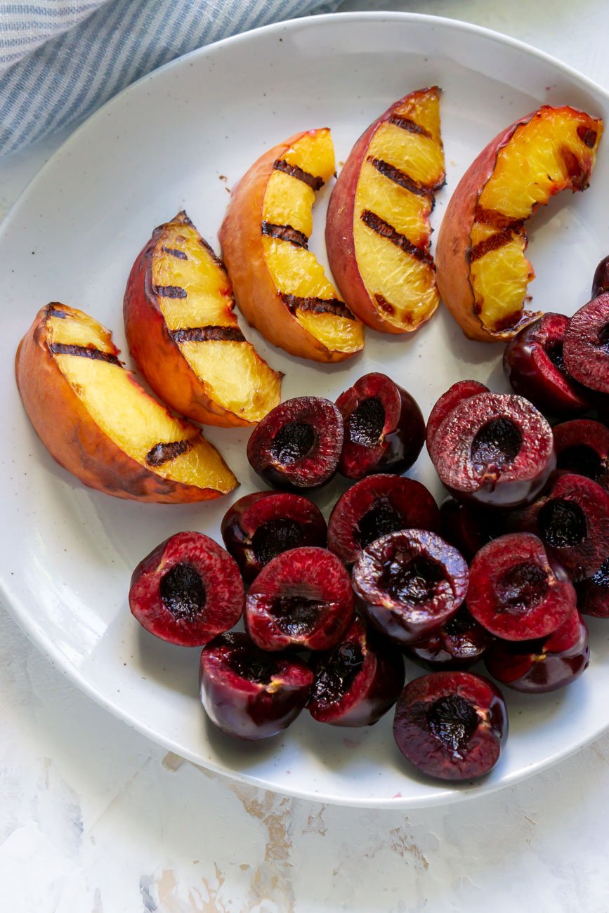 Grilled Chicken Pasta Salad With Grilled Peaches And Burrata - JZ Eats