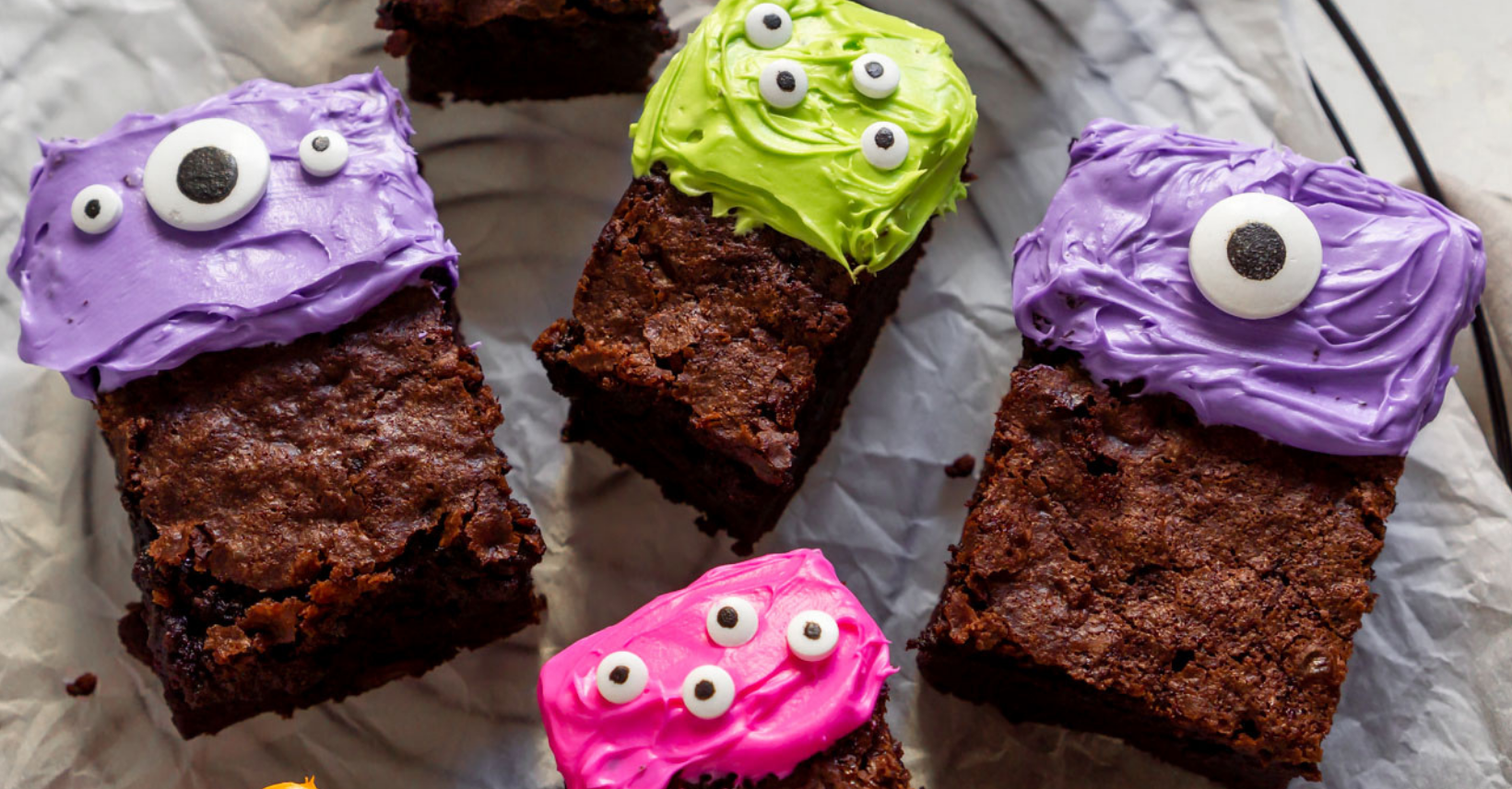 Halloween Monster Chocolate Cake Brownies