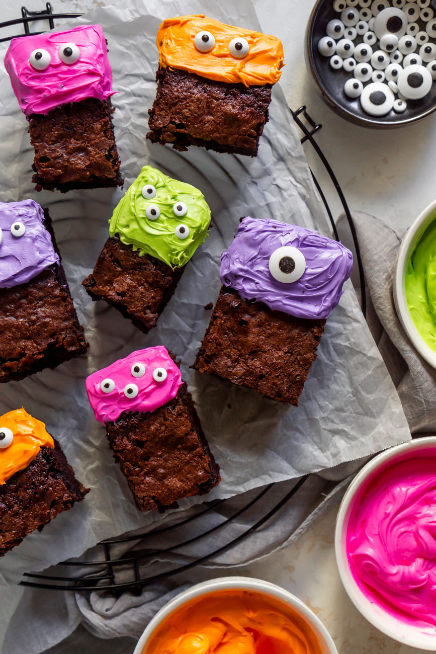 Spooky Halloween Monster Brownies