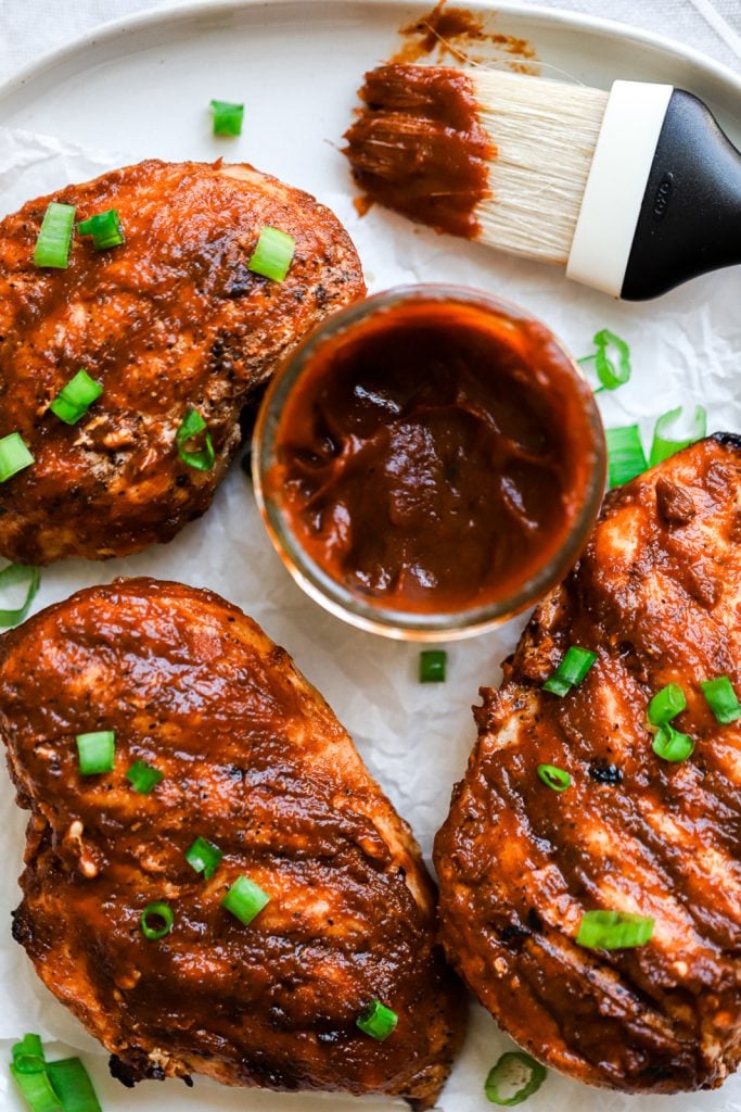 bbq chicken on a plate
