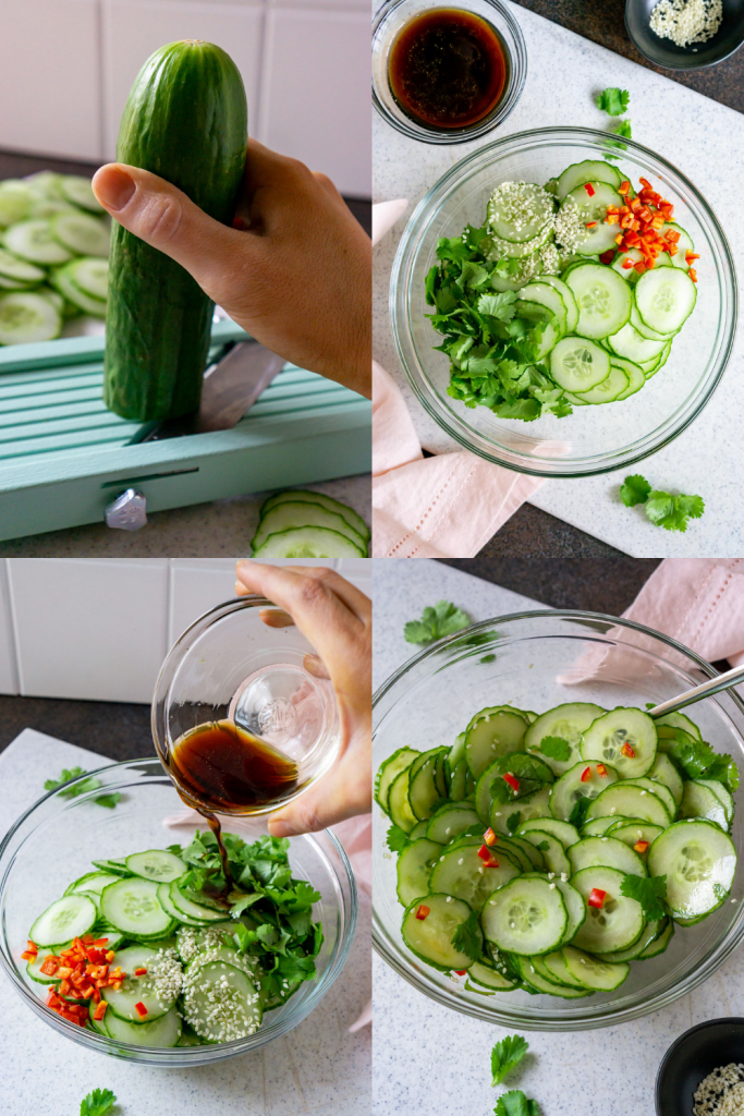 asian cucumber salad steps