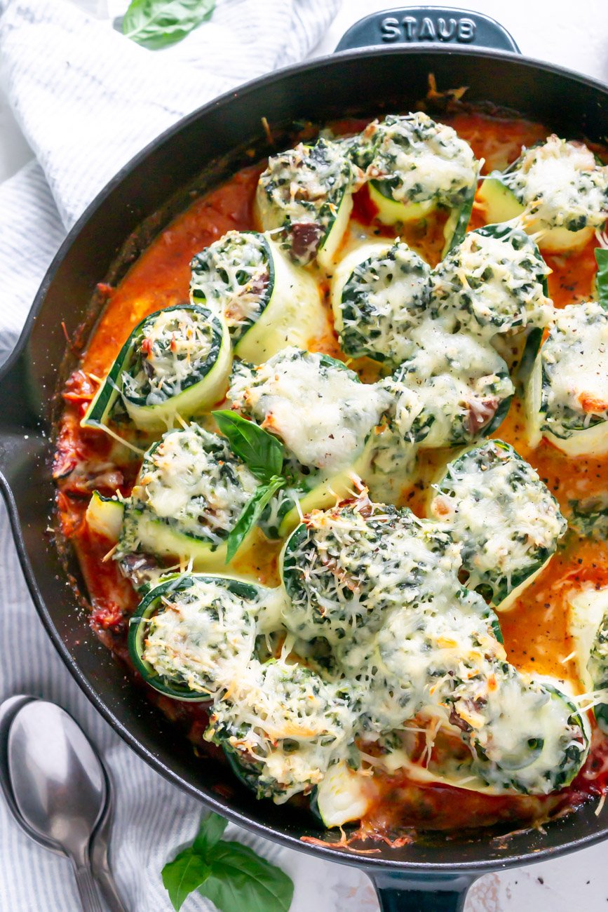 Zucchini Lasagna Rolls - JZ Eats