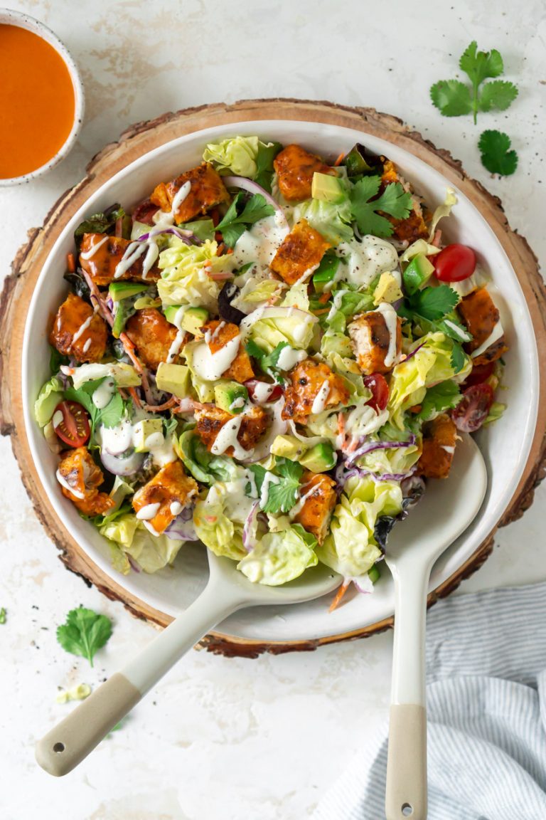Crispy Buffalo Chicken Salad | BEST EVER!!