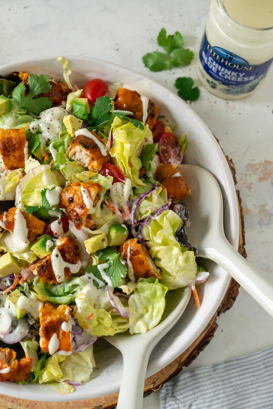 Crispy Buffalo Chicken Salad | BEST EVER!!