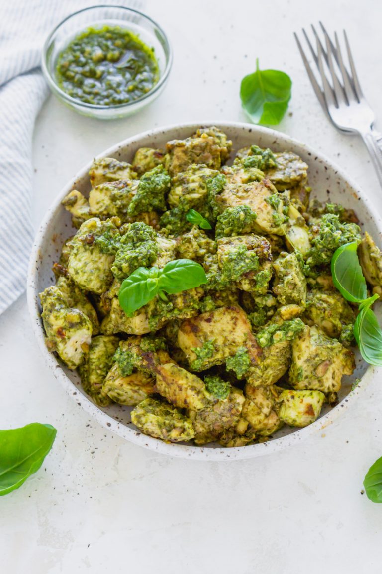 3 Ingredients Basil Pesto Chicken JZ Eats