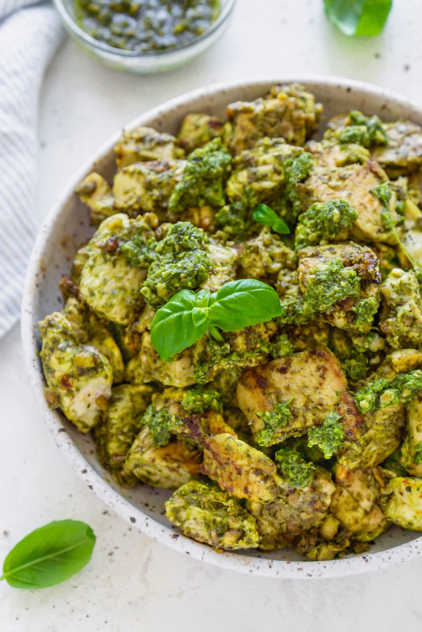 Basil Pesto Chicken - Perfect For Meal Prep!